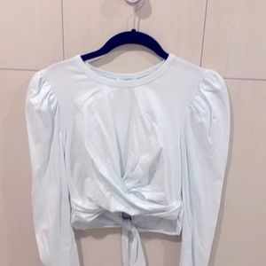 ALC long sleeve cropped top - light blue - unworn